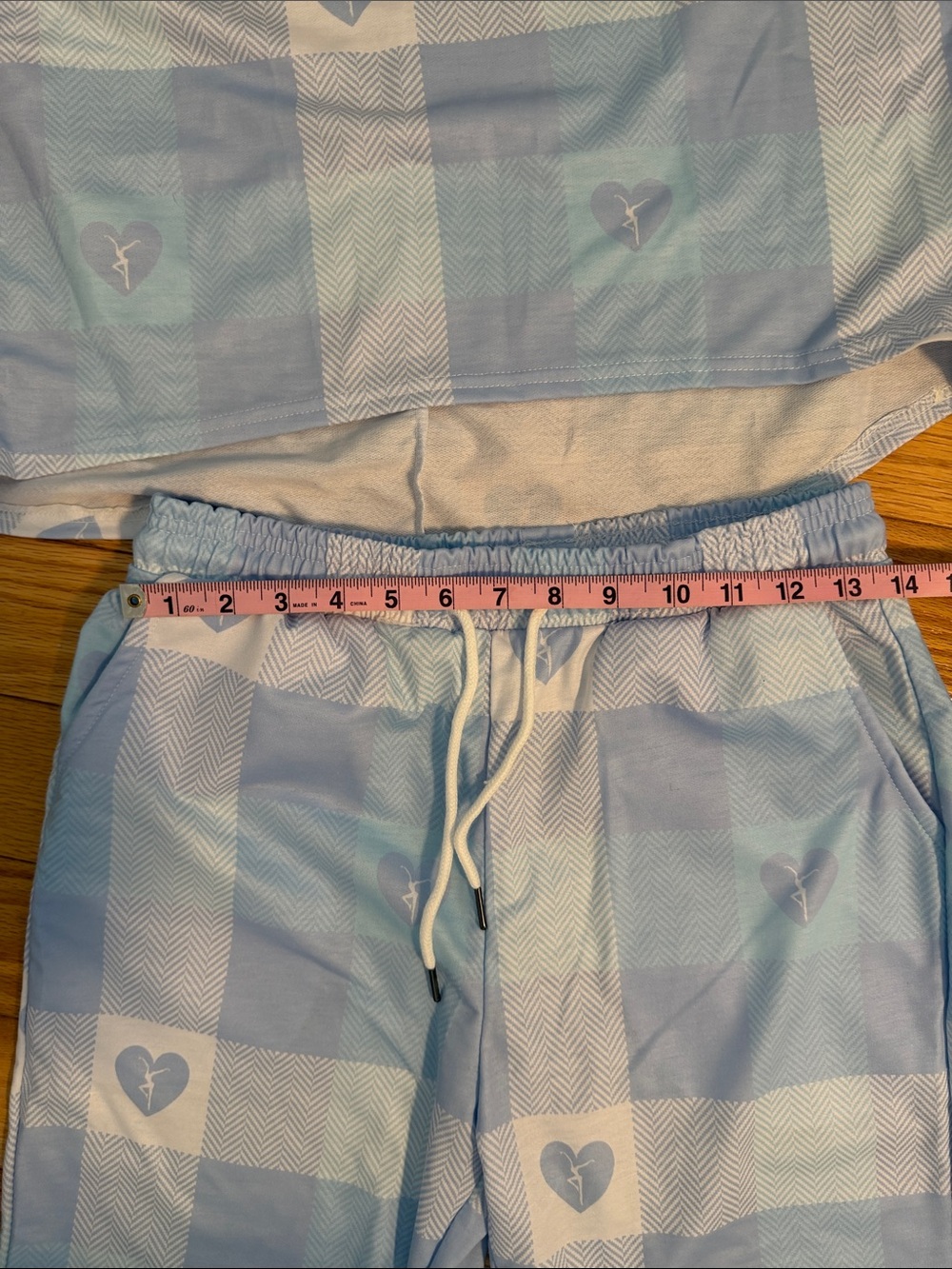 Dave Matthews Band- Women’s Light Blue Plaid Heart Firedancer Pajama Set - Picture 2 of 13